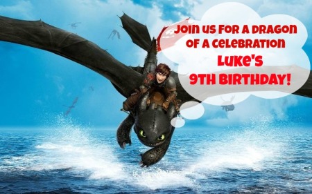 How to train your dragon invitation 1
